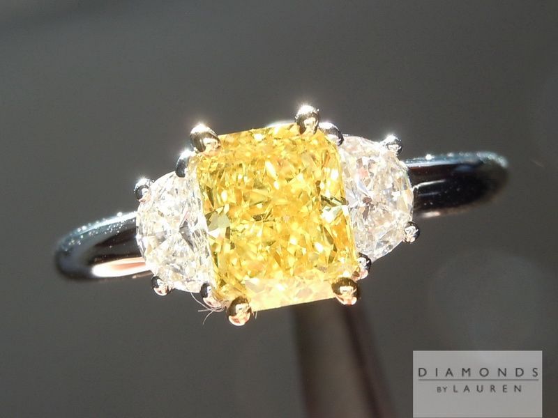 vivid yellow diamond ring
