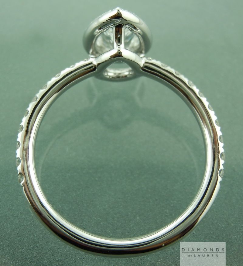 hand forged diamond halo ring
