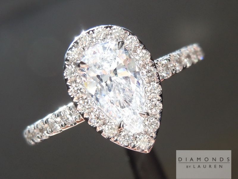 completely colorless diamond halo ring