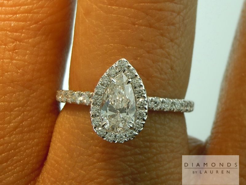 colorless diamond halo ring