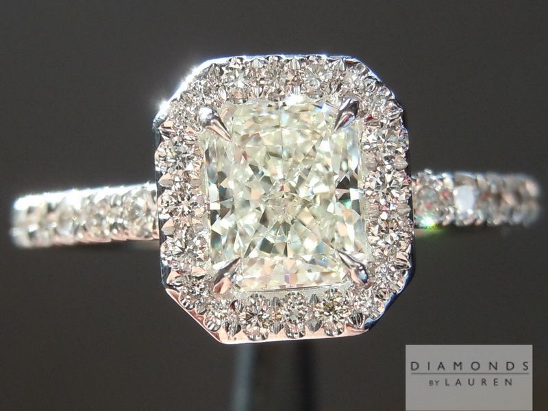 colorless diamond halo ring
