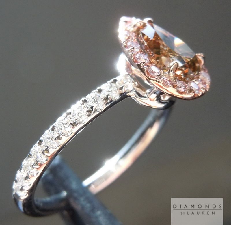 natural brown diamond ring
