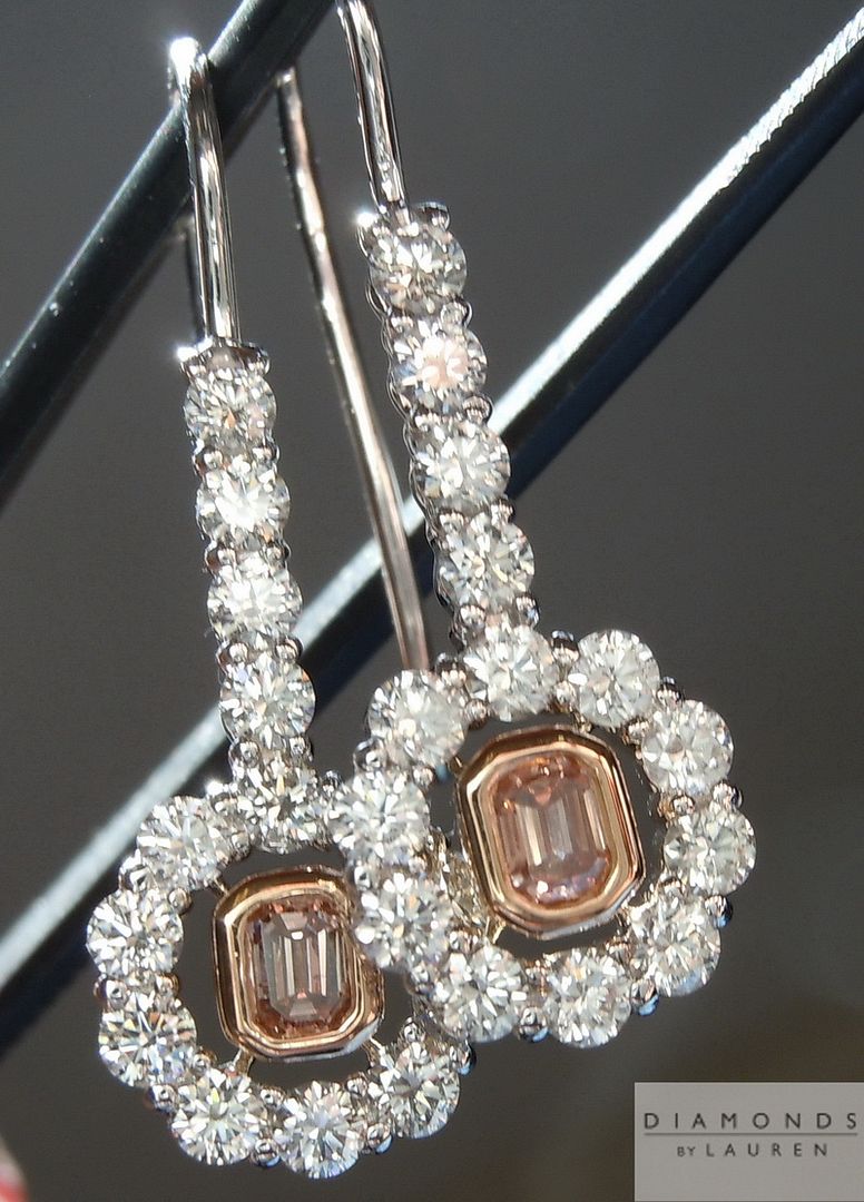 pink diamond earrings