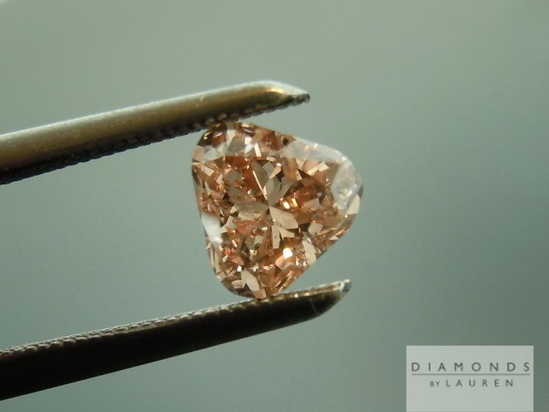natural orangy pink diamond