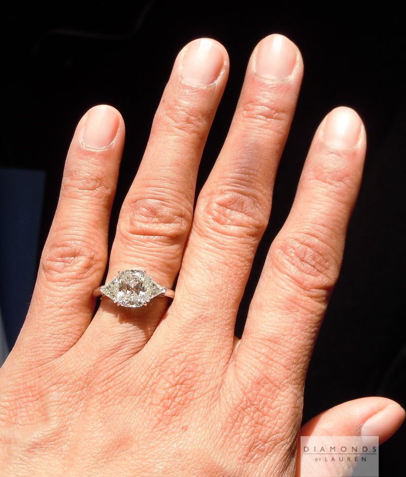 three stone diamond ring