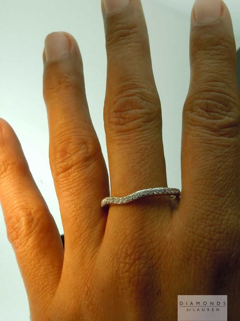 curved diamond ring
