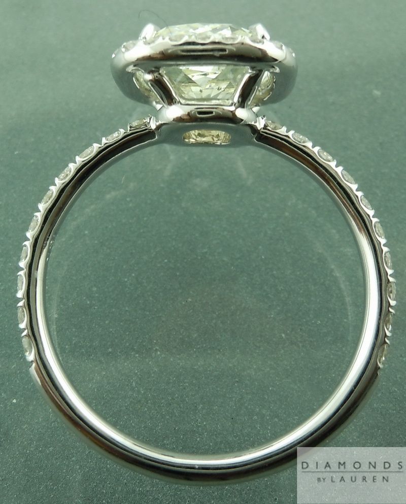 ivory diamond halo ring