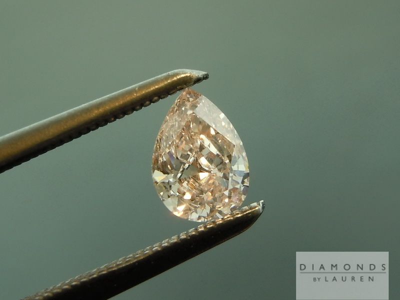natural orangy pink diamond