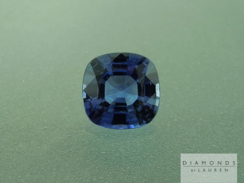blue cushion cut sapphire