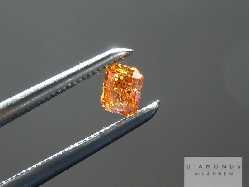 orange radiant cut diamond