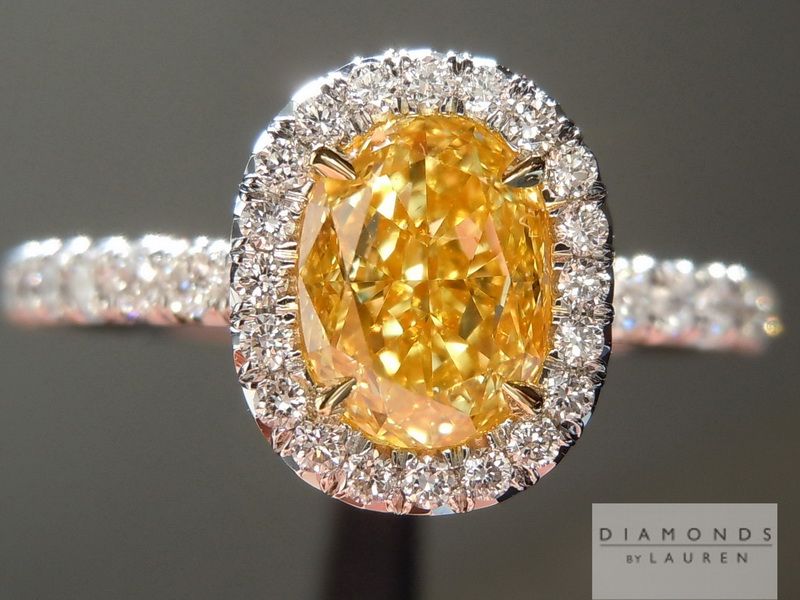 fancy intense yellow diamond ring
