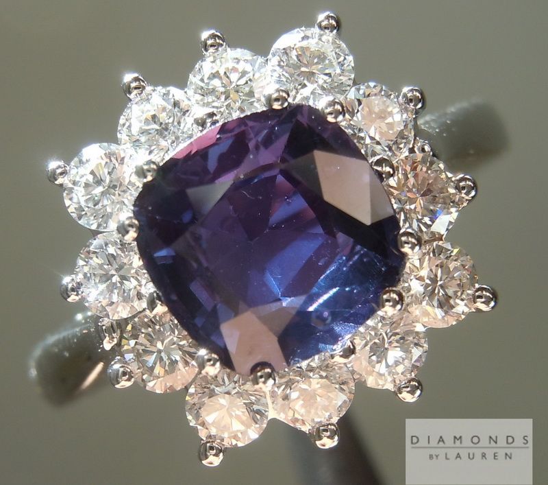 natural purple sapphire ring