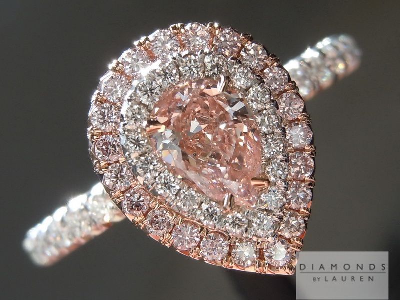 natural pink diamond ring