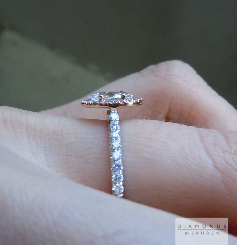 marquise diamond halo ring