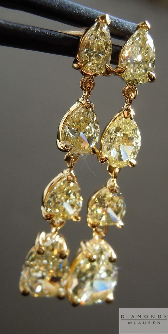 yellow diamond earrings