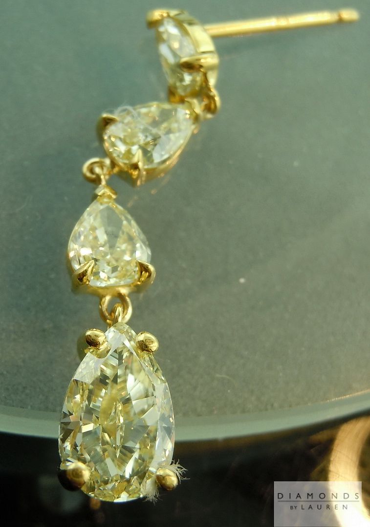 yellow diamond earrings