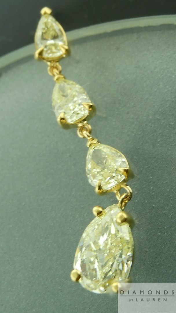 yellow diamond earrings