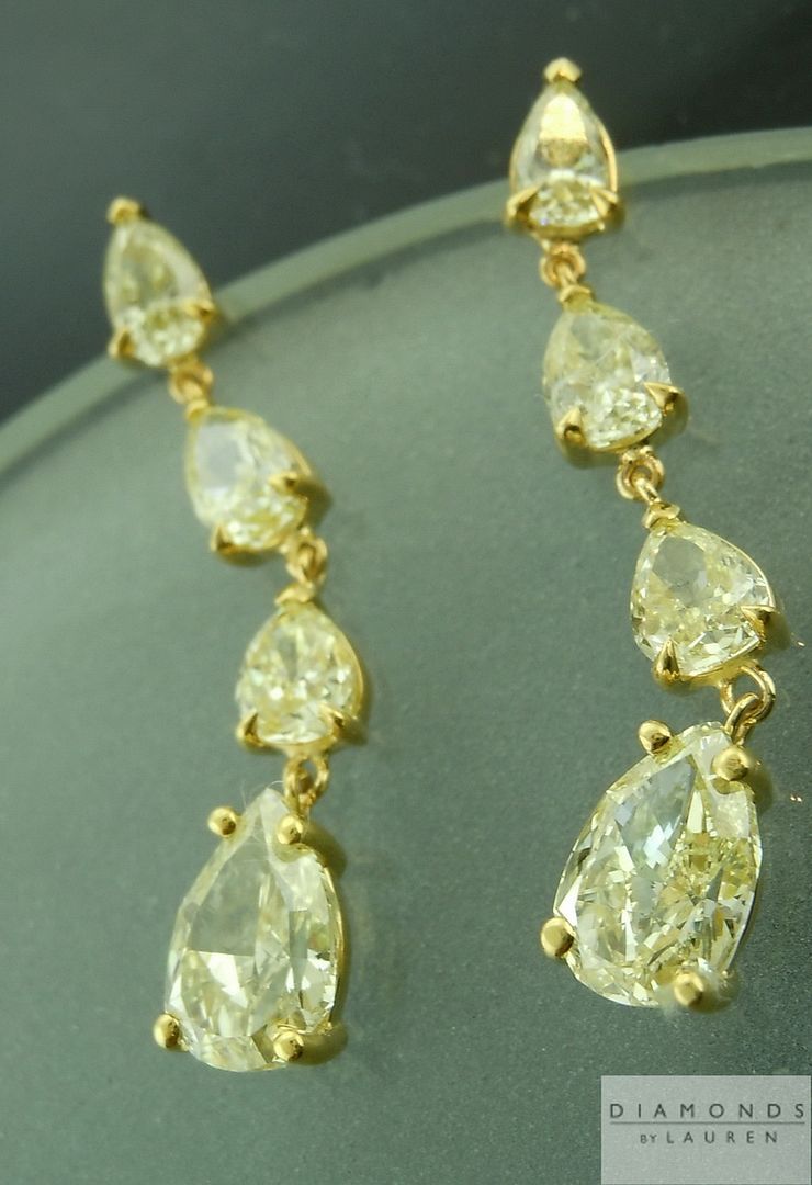 pear shape diamond earrings