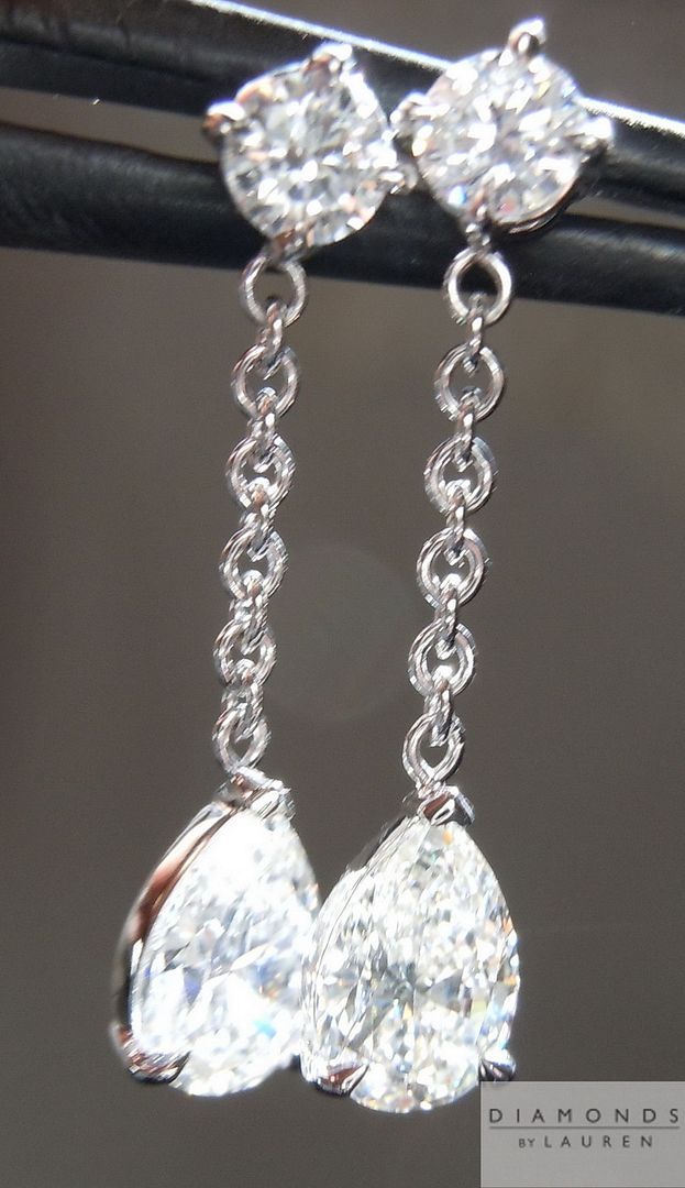 pear shape diamond earrings