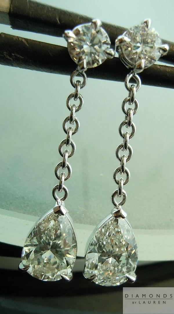 colorless diamond earrings