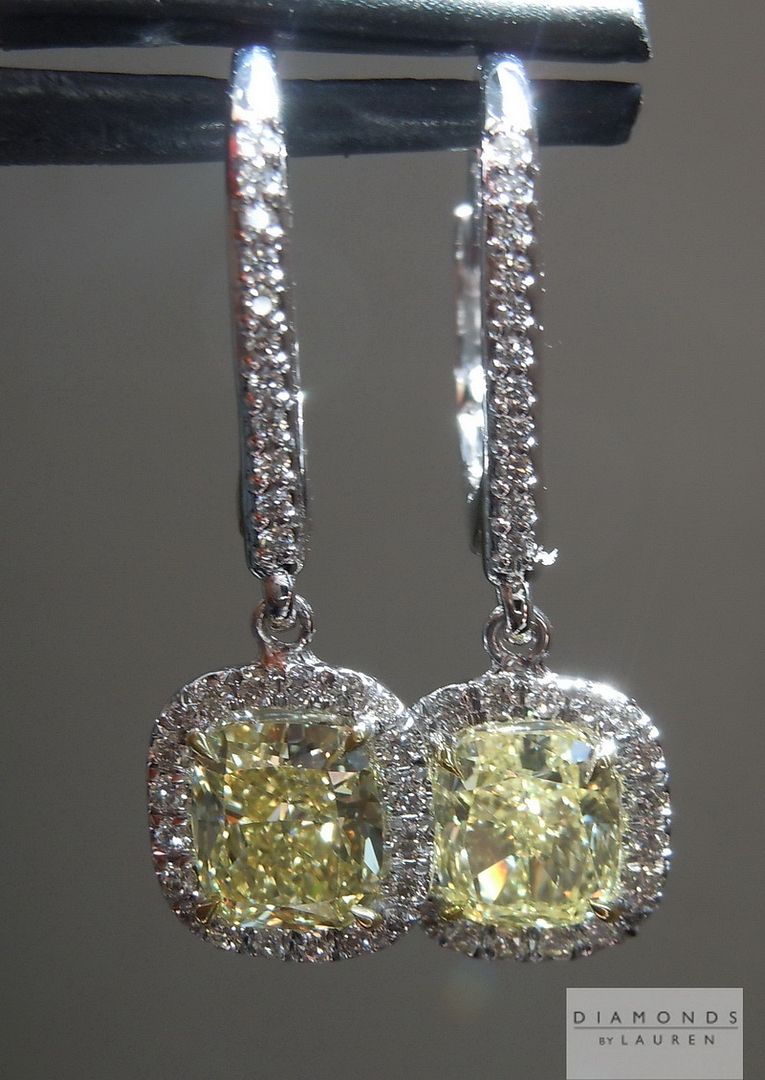yellow diamond earrings