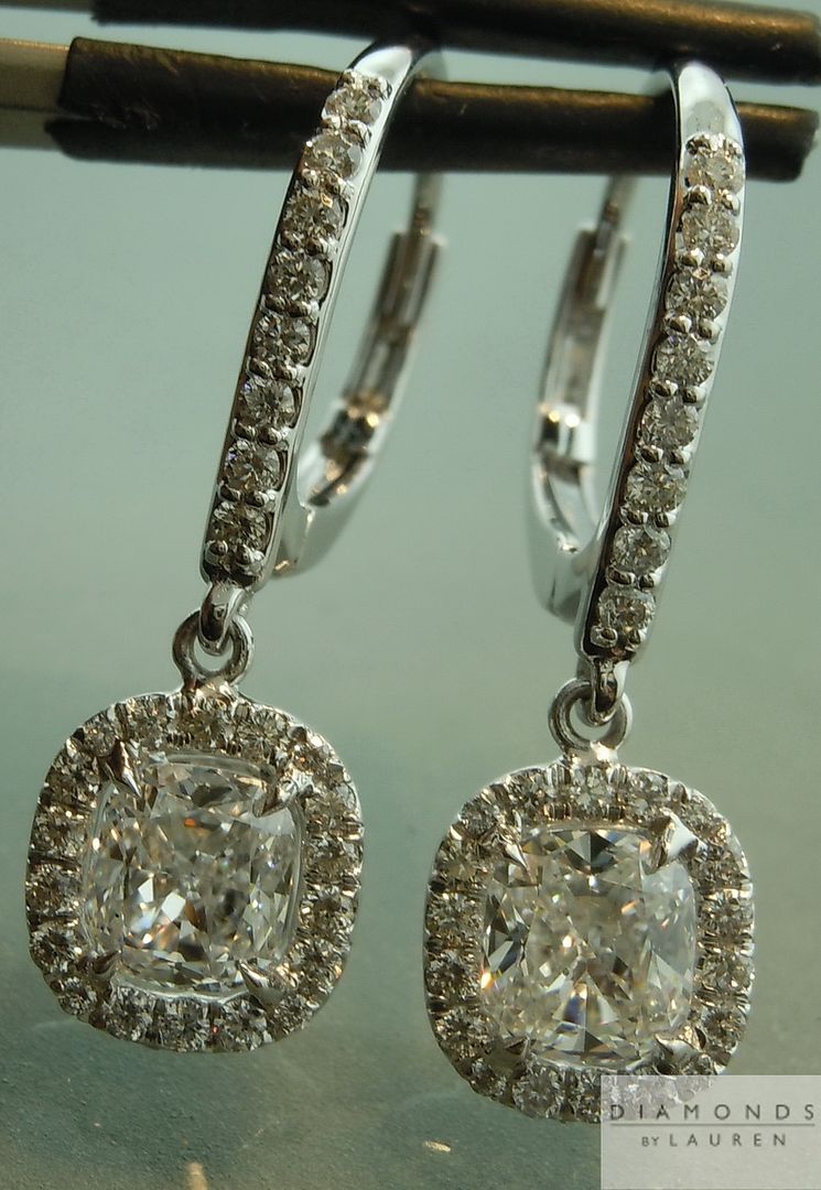 completely colorless diamond earrings