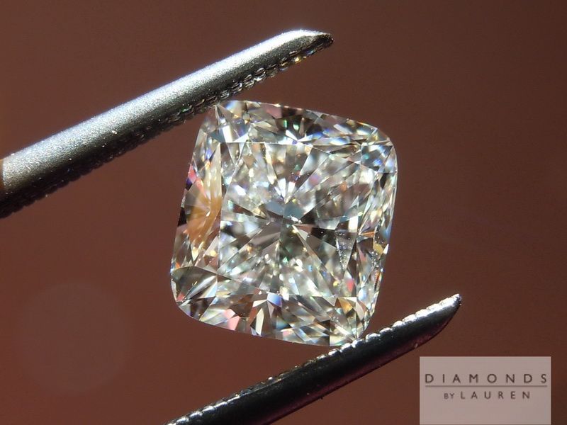colorless cushion cut diamond