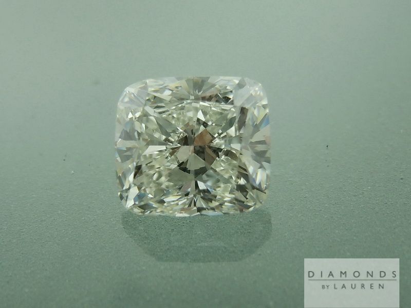 colorless cushion cut diamond