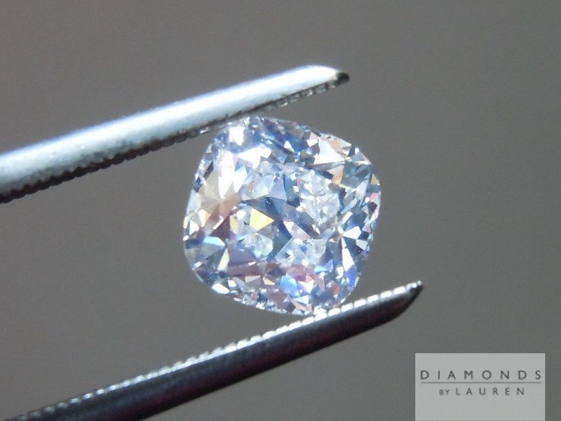 colorless cushion cut diamond
