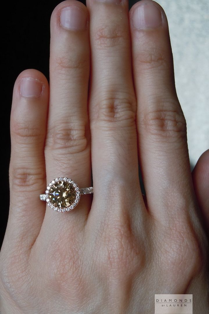 brown diamond ring