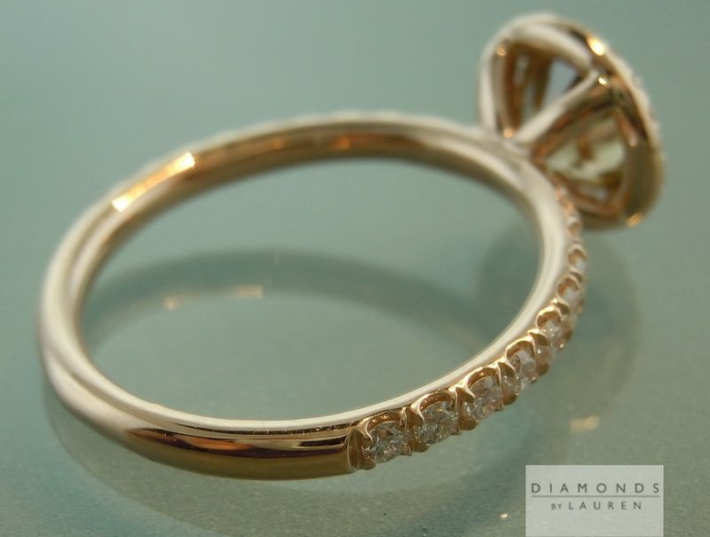 brown diamond halo ring