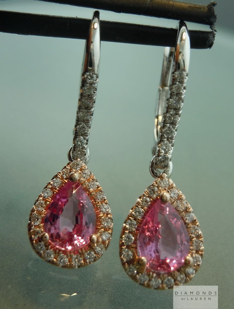 pink sapphire earrings