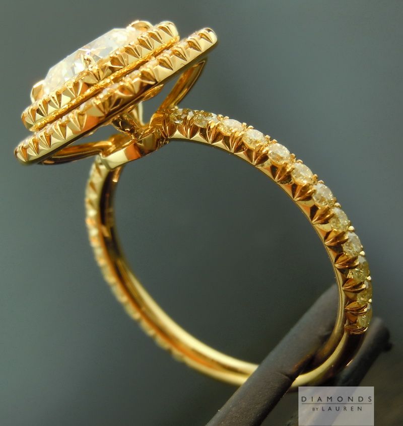 natural yellow diamond ring