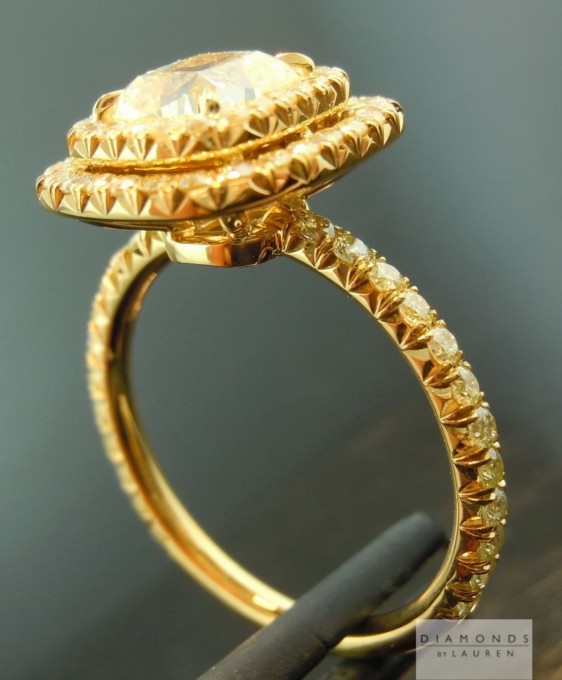 natural yellow diamond ring