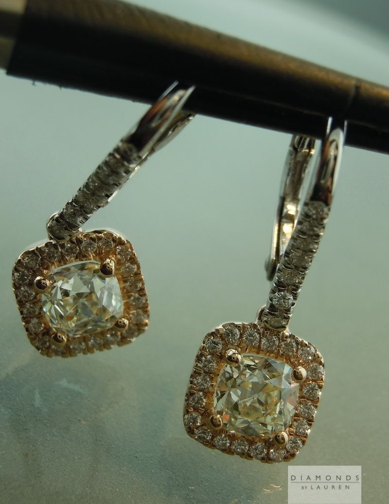 old mine brilliant diamond earrings