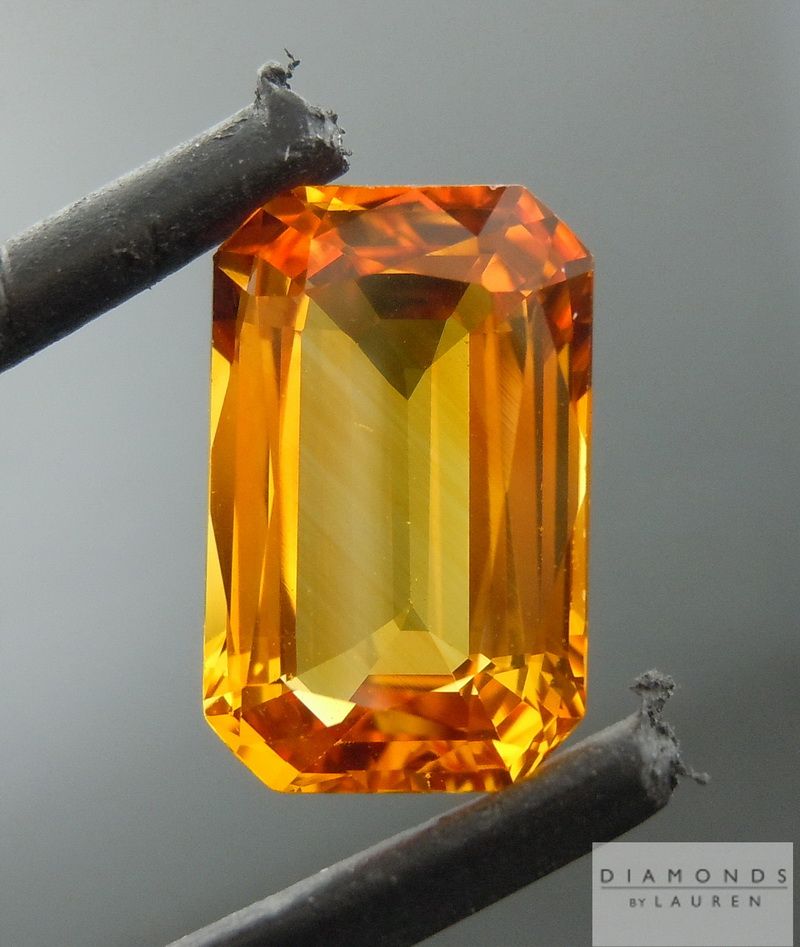 natural orange sapphire