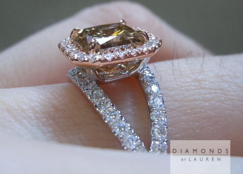split shank halo diamond ring