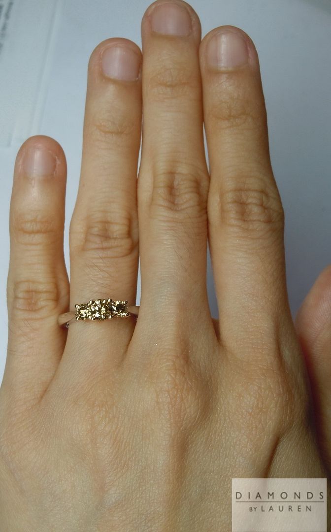 three stone diamond ring
