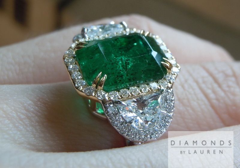 hand forged emerald ring