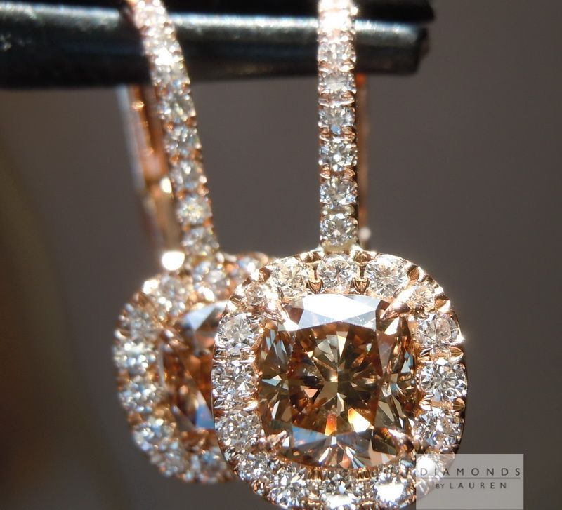 brown diamond earrings
