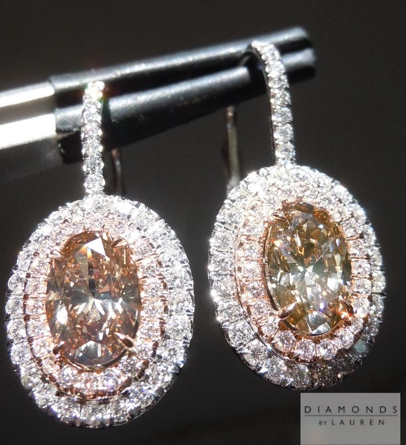 brown diamond earrings