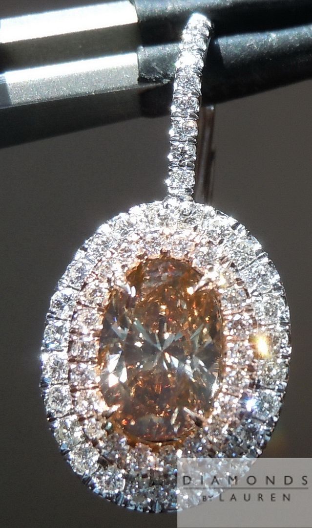 brown oval shape diamond