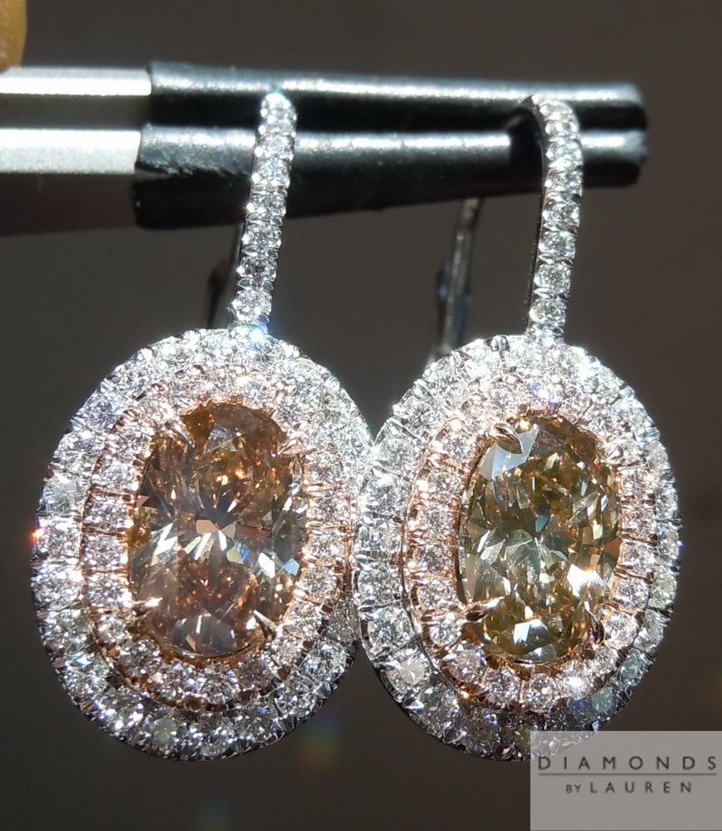 brown diamond earrings