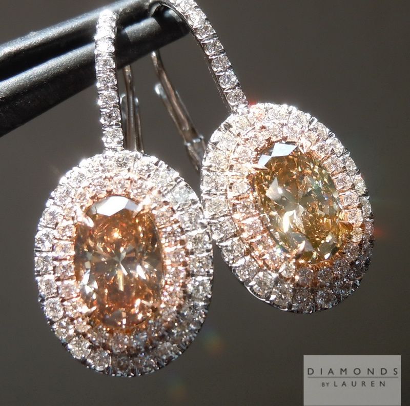 brown diamond earrings