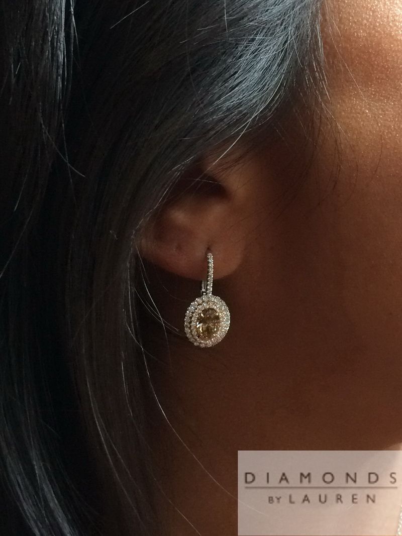 natural brown diamond earrings