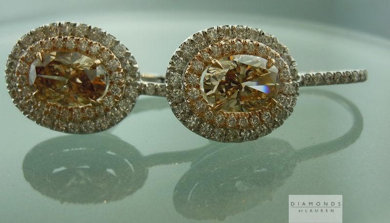 brown diamond earrings