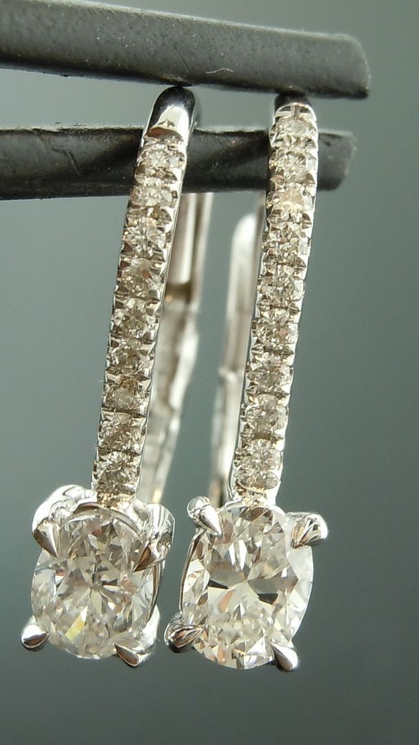 oval shape diamond earrings