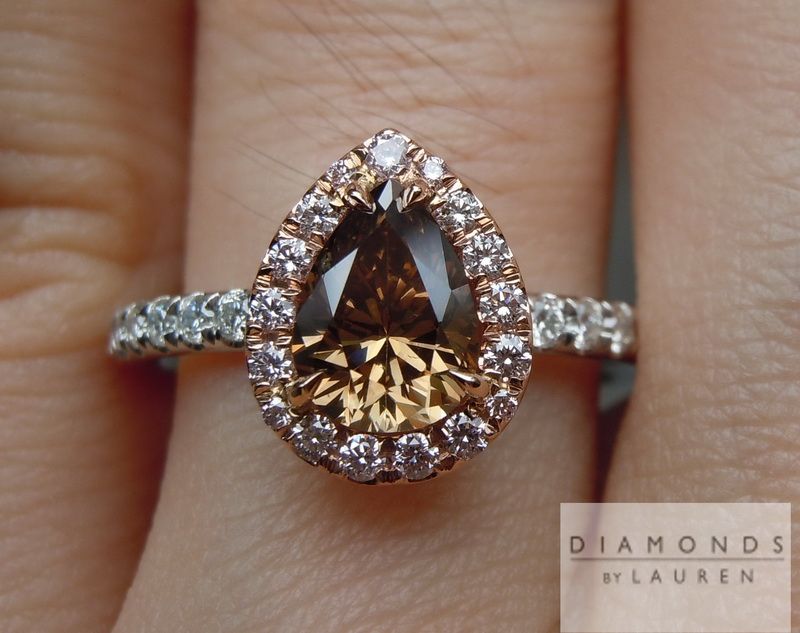 natural brown diamond ring