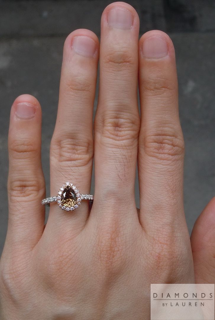 natural brown diamond ring