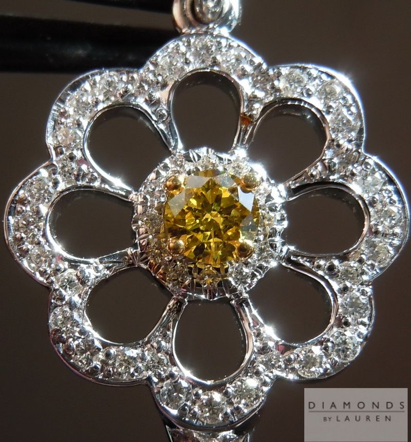yellow diamond pendant
